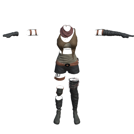 5 PAFC - Female Warrior Outfit Model - ART
